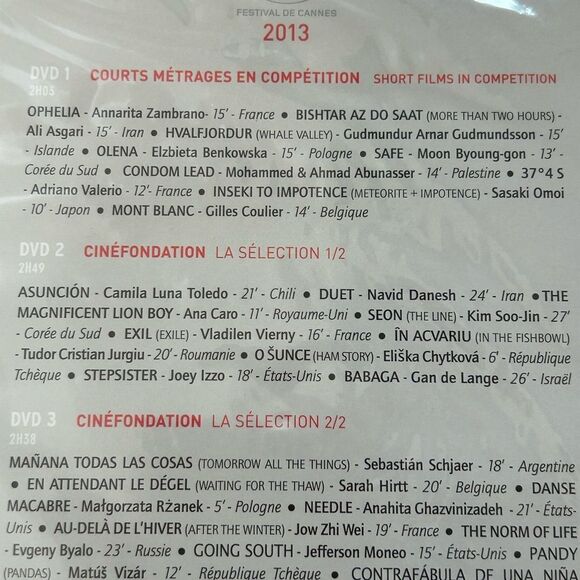 Festival de Cannes 2013 Competition short films 🎞️ 🎥 3 DVD set - Picture 5 of 12